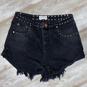 One Teaspoon High Waist Bandits (Black)